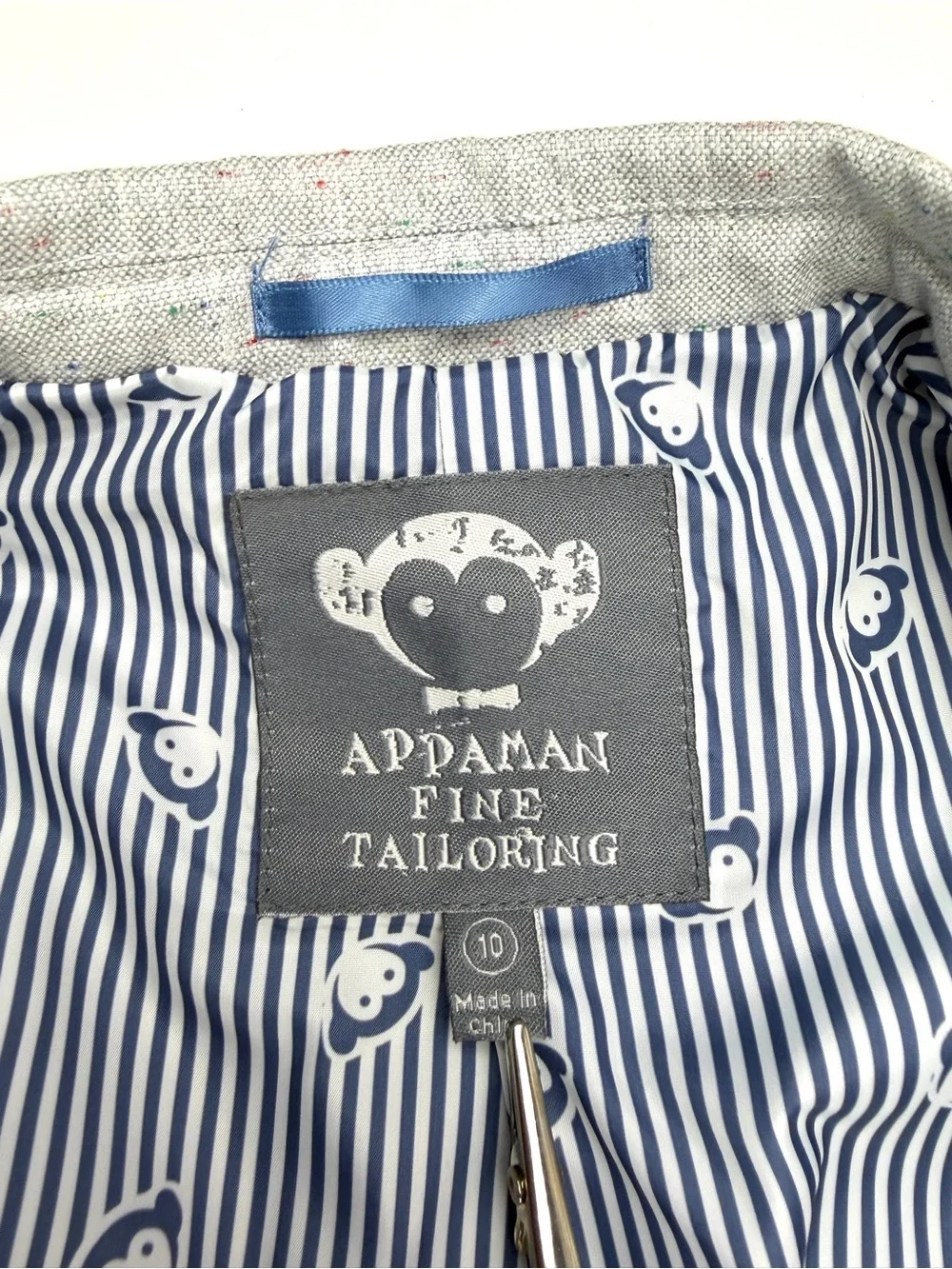Appaman 2-pc Gray “Lunar Rock” Cotton Blazer/Slacks Boys Suit, Sz 10